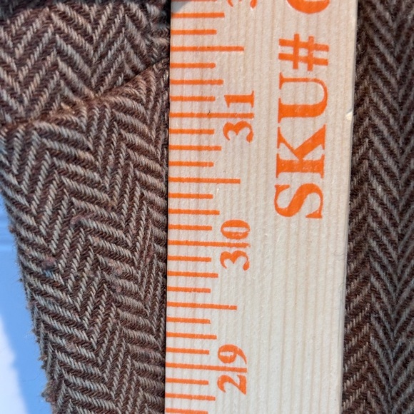 Banana Republic The Martin Fit Brown Herringbone Wool Blend Dress Pants Size 6 - Picture 10 of 12